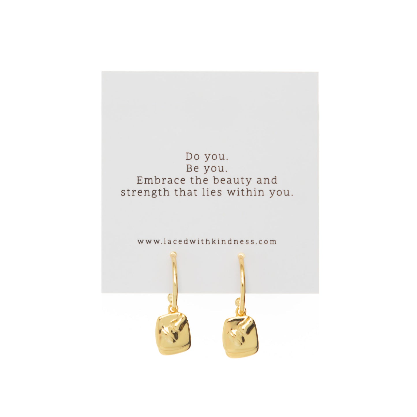 Be You Earrings, Gold, Laced with Kindness, Accessories, Beautiful Chaos Collection