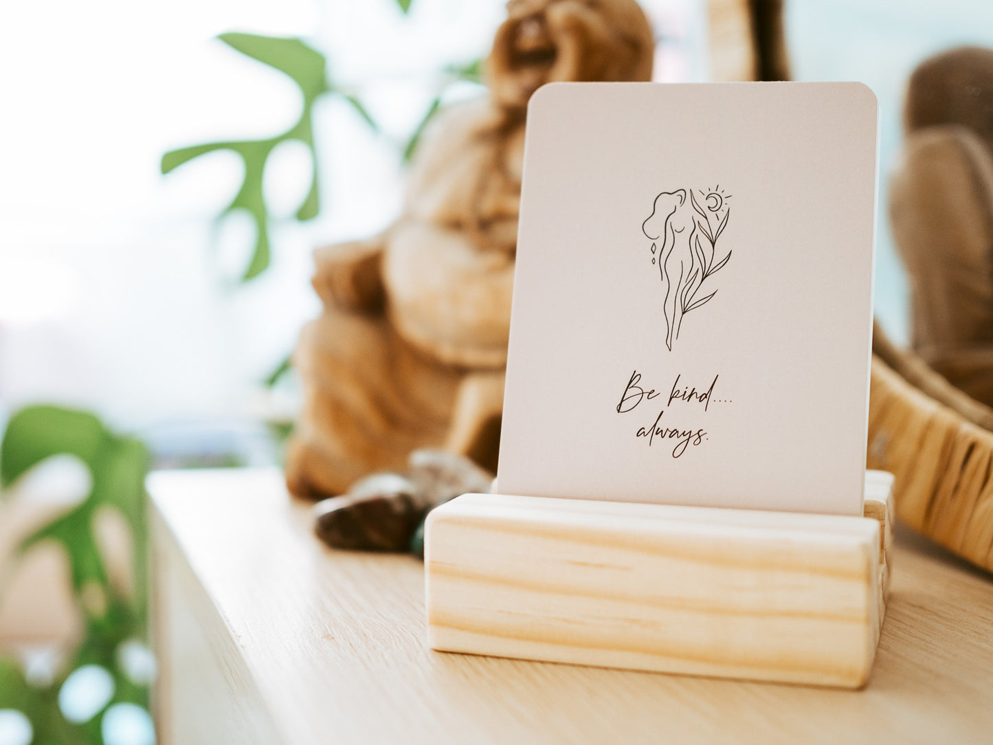 "Be Kind Always." minimalist adult affirmation cards; love and positivity; daily affirmation cards, Australian boho shop