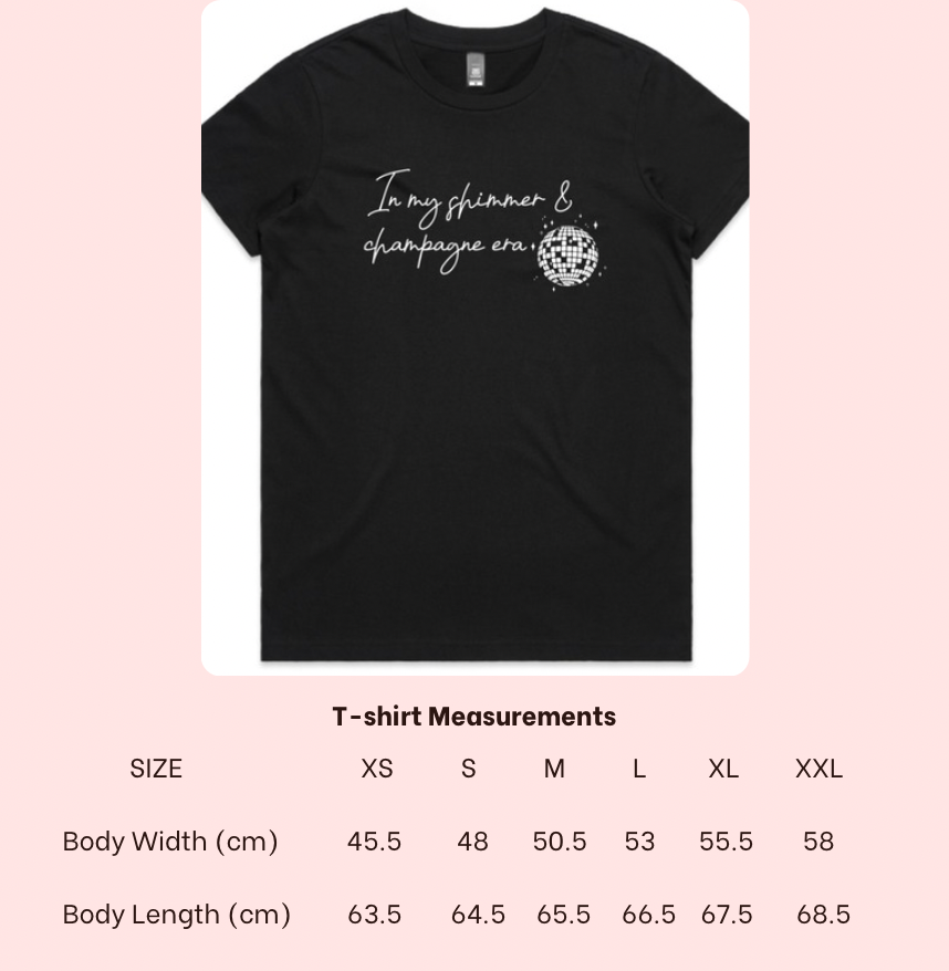 T-shirt Adults - In my shimmer and champagne era