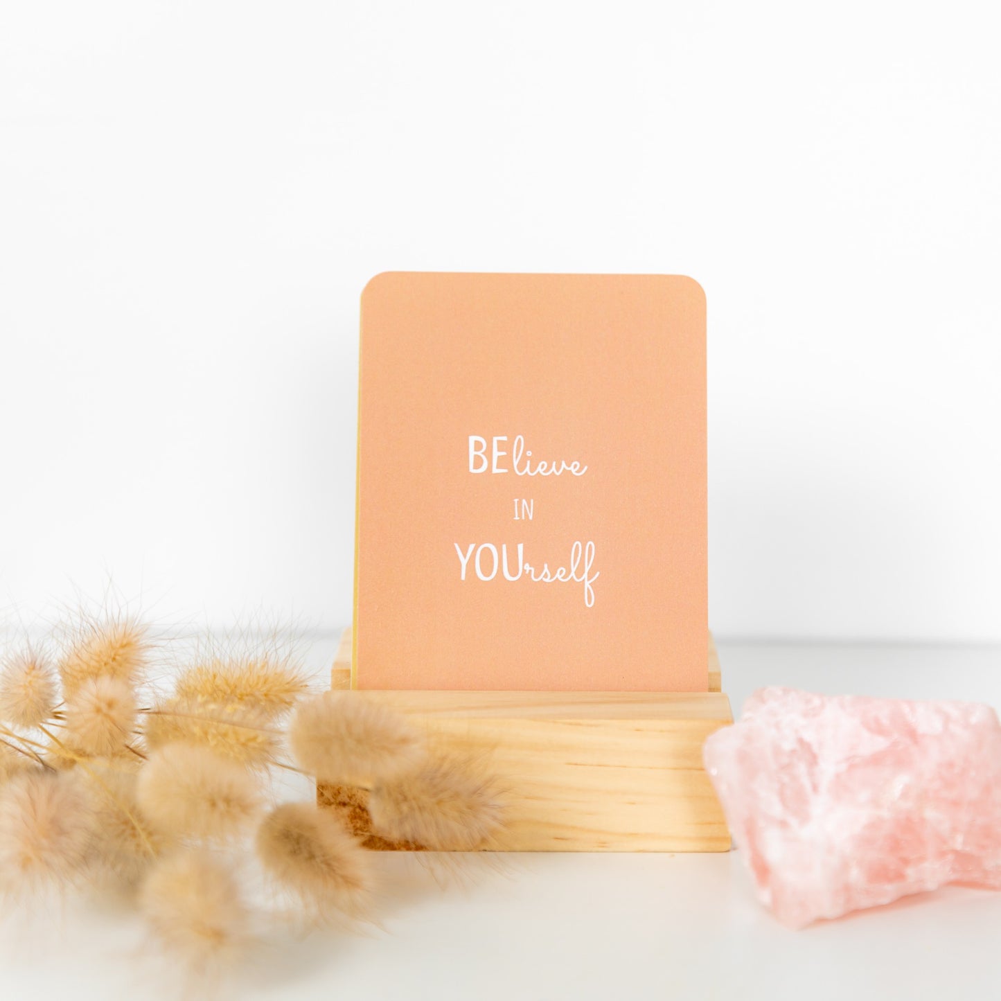 "Believe in yourself." minimalist kids affirmation cards; love and positivity; daily affirmation cards, Australian boho shop