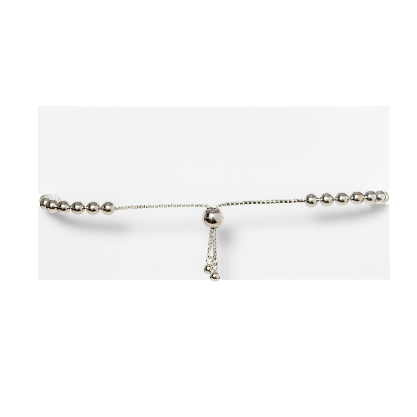 back side cord clasp of silver be kind ball chain bracelet 