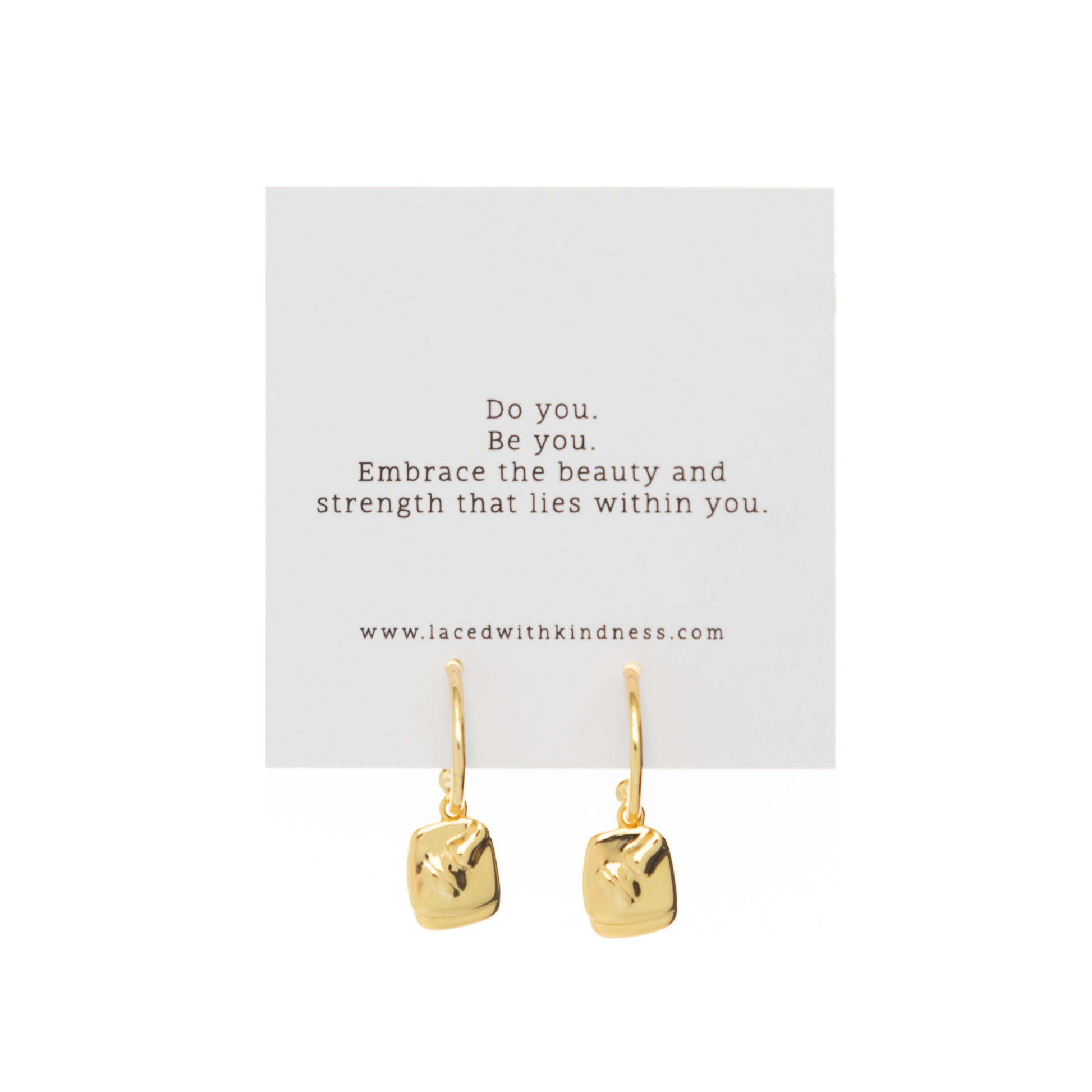 Be You Earrings, Gold, Laced with Kindness, Accessories, Beautiful Chaos Collection