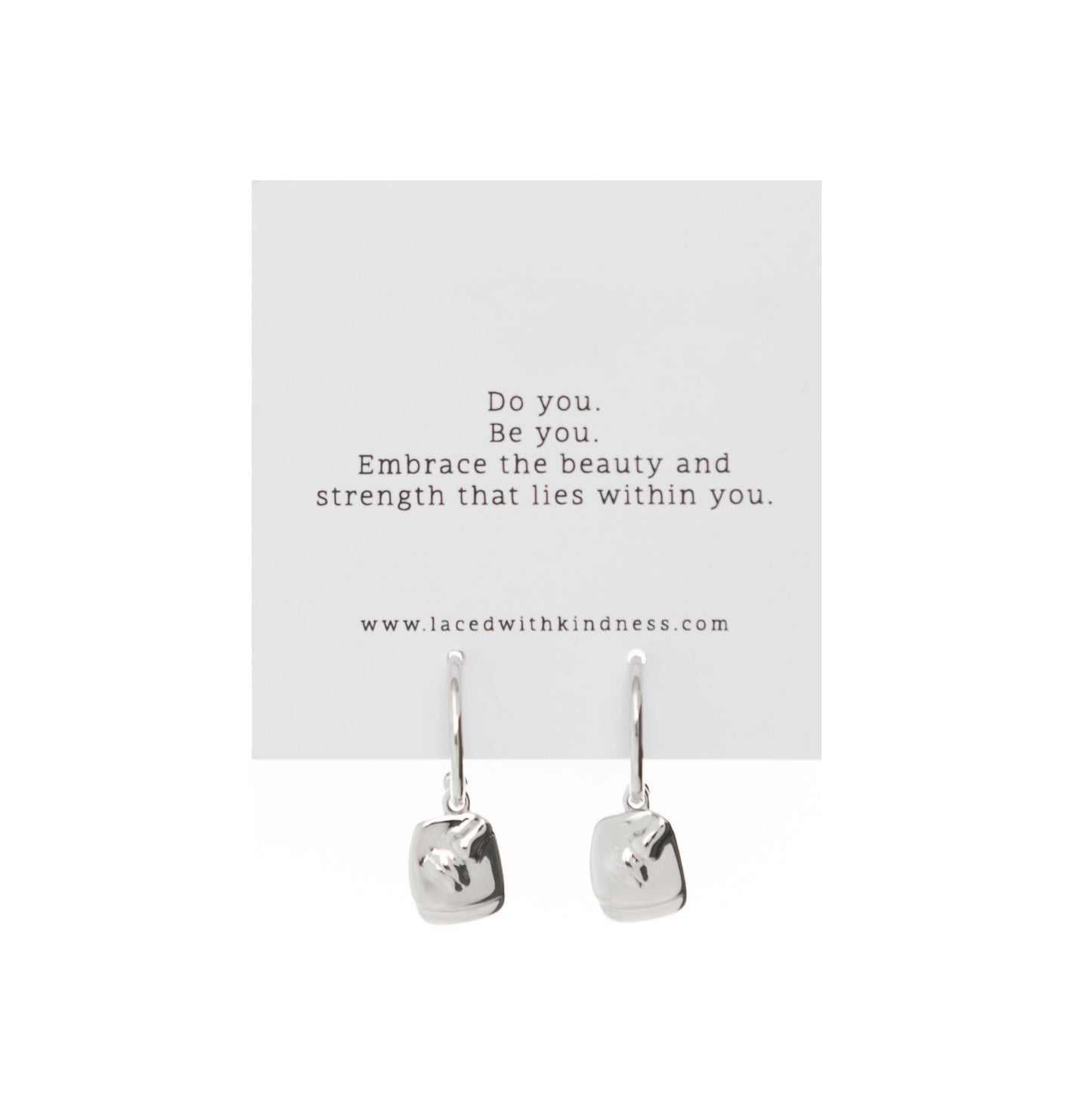 Be You Earrings, Silver, Laced with Kindness, Accessories, Beautiful Chaos Collection
