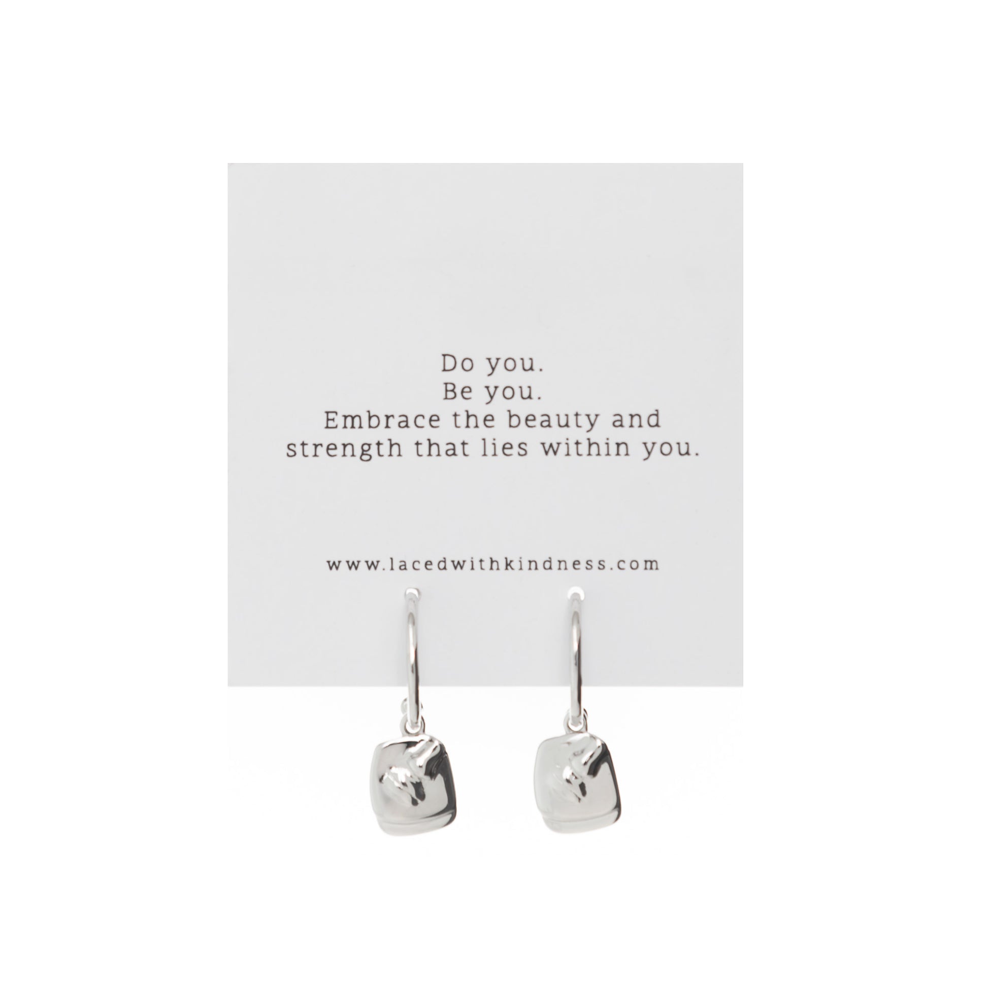 Be You Earrings, Silver, Laced with Kindness, Accessories, Beautiful Chaos Collection