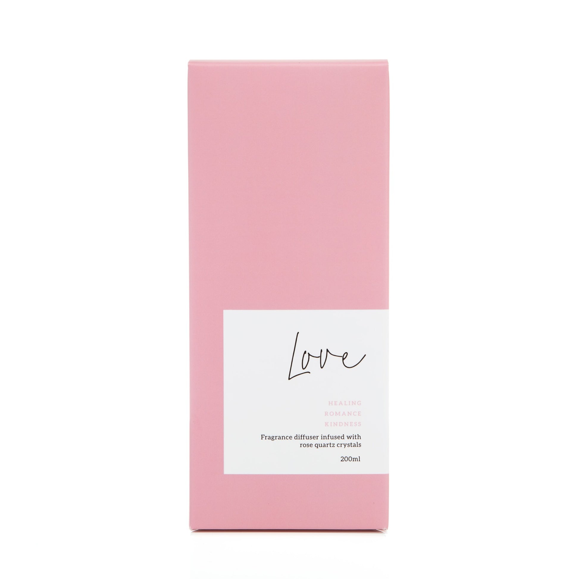 love reed diffuser in pastel pink box