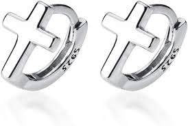 Cross Earrings, Silver, Laced with Kindness, Accessories, Beautiful Chaos Collection
