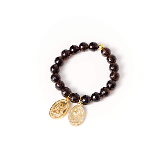 crystal-jewellery-for-gifts BRACELET GOLD | SMOKEY QUARTZ