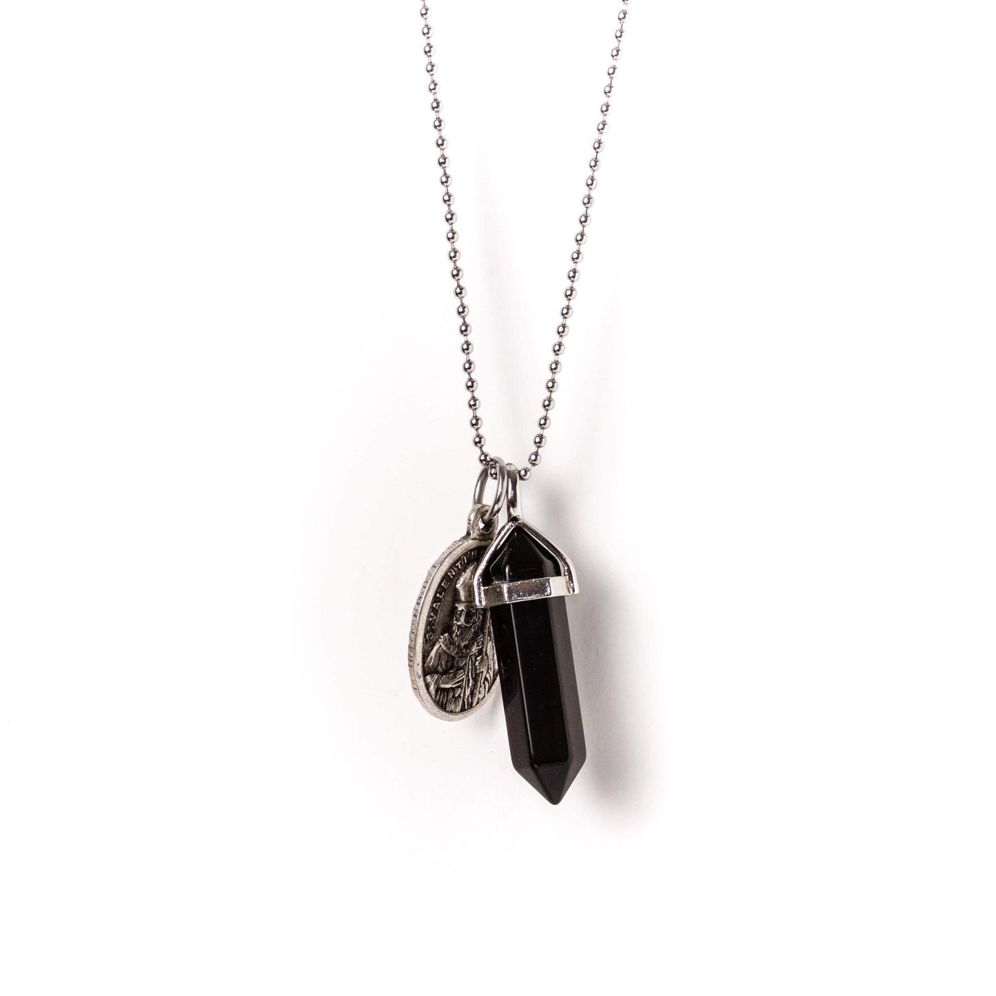 crystal-jewellery-for-gifts PENDANT NECKLACE SILVER | BLACK ONYX