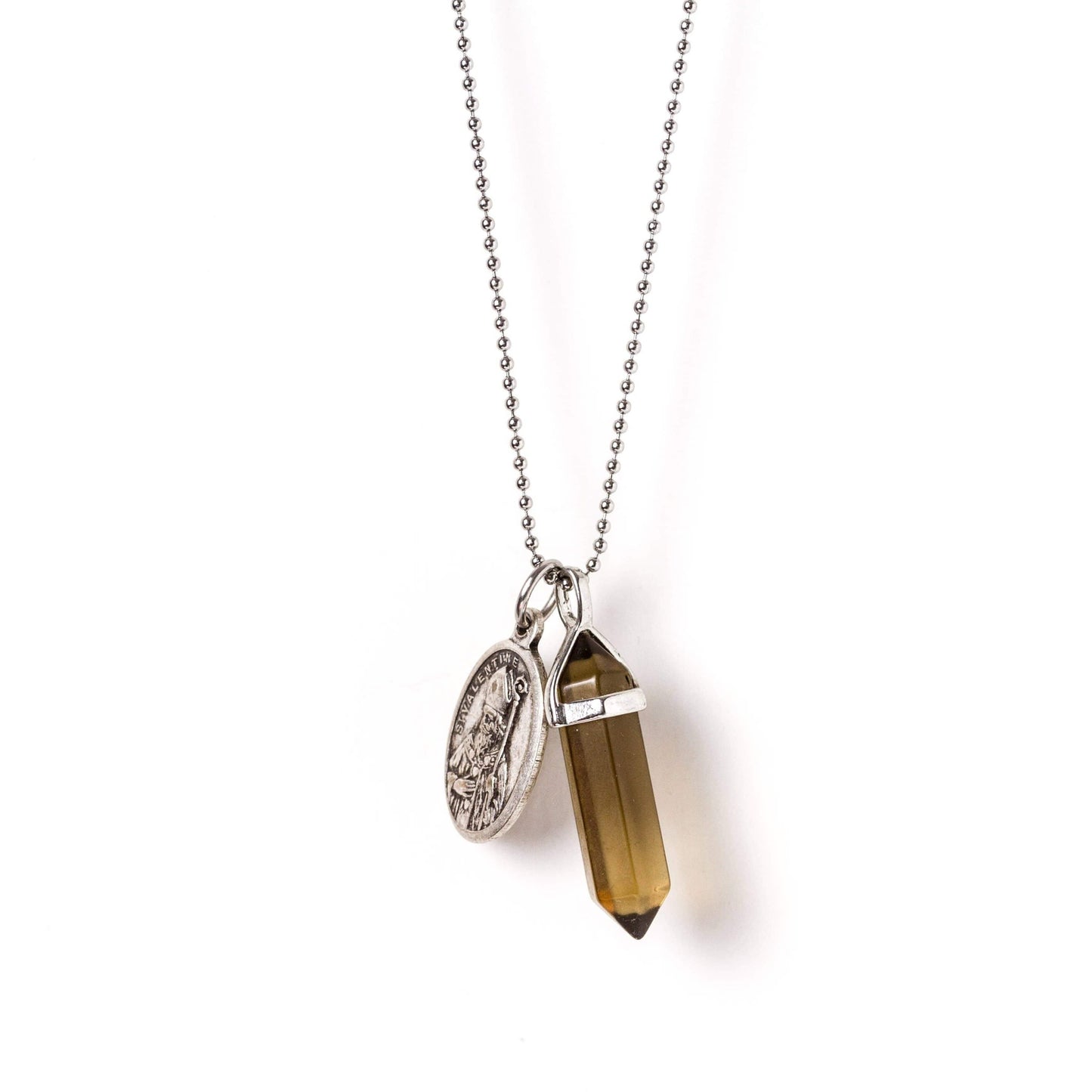 crystal-jewellery-for-gifts PENDANT NECKLACE SILVER | SMOKEY QUARTZ