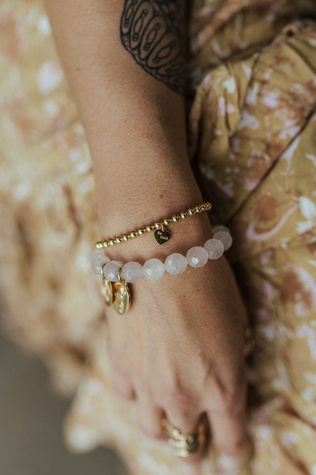 crystal bracelet in Rose Quartz